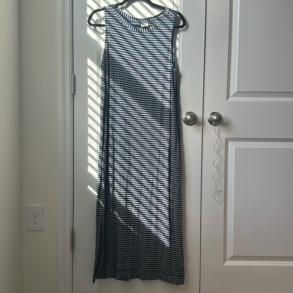 Blue white stripe dress cool night collection from Soma